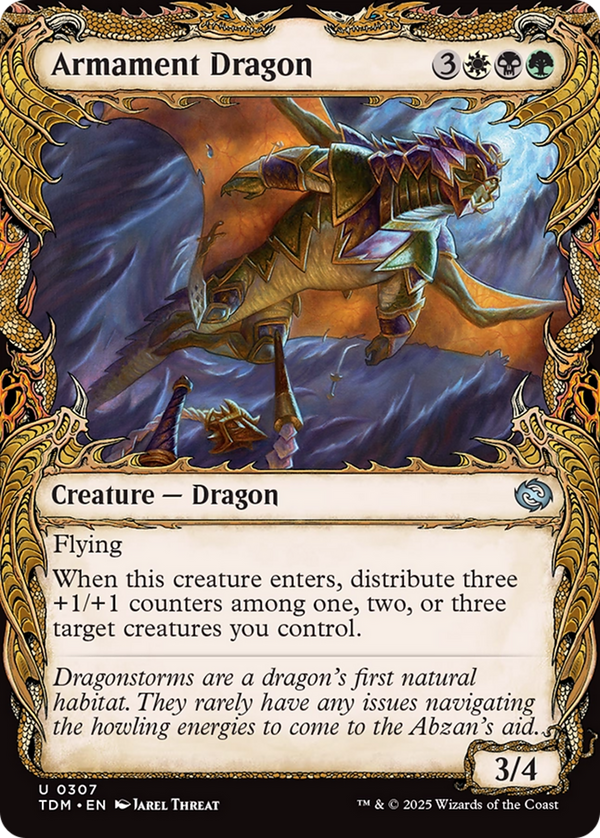 Armament Dragon (Showcase) (307) [Tarkir: Dragonstorm] foil - Deck Out Gaming