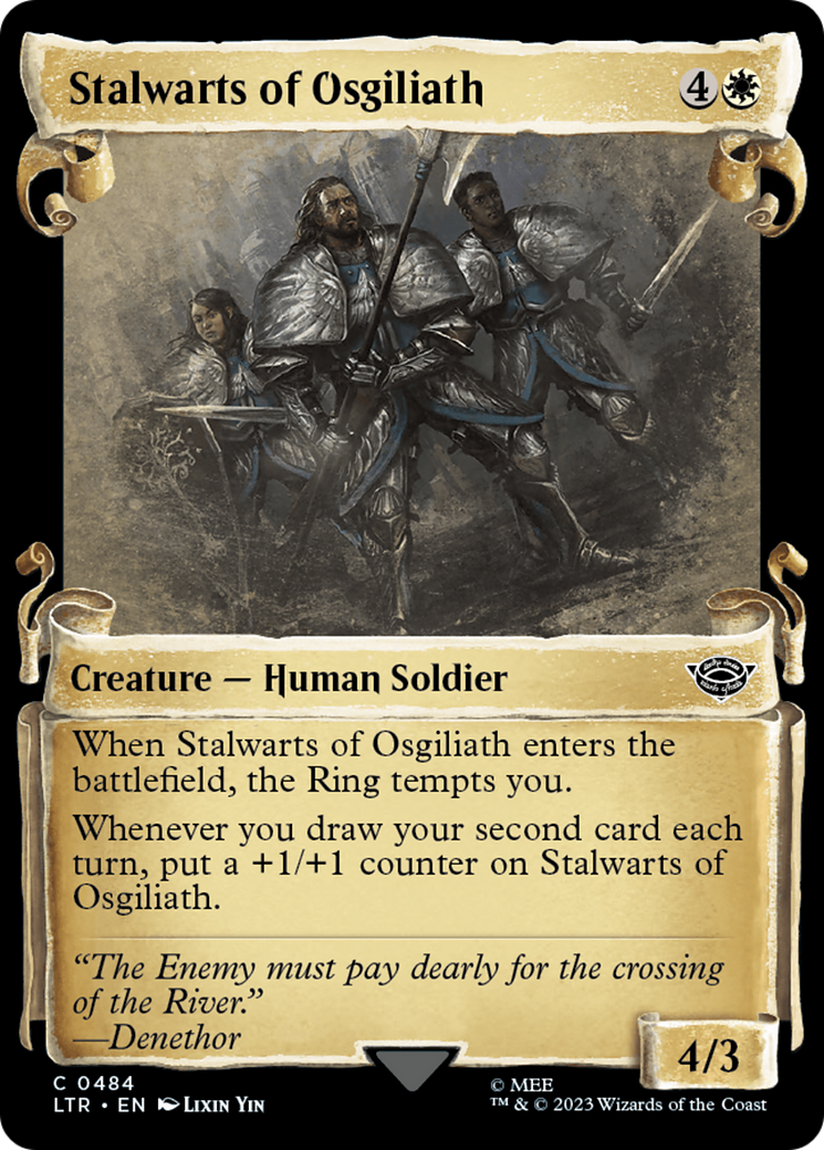 Stalwarts of Osgiliath (Showcase Scrolls) (484) [The Lord of the Rings: Tales of Middle-earth] foil - Deck Out Gaming