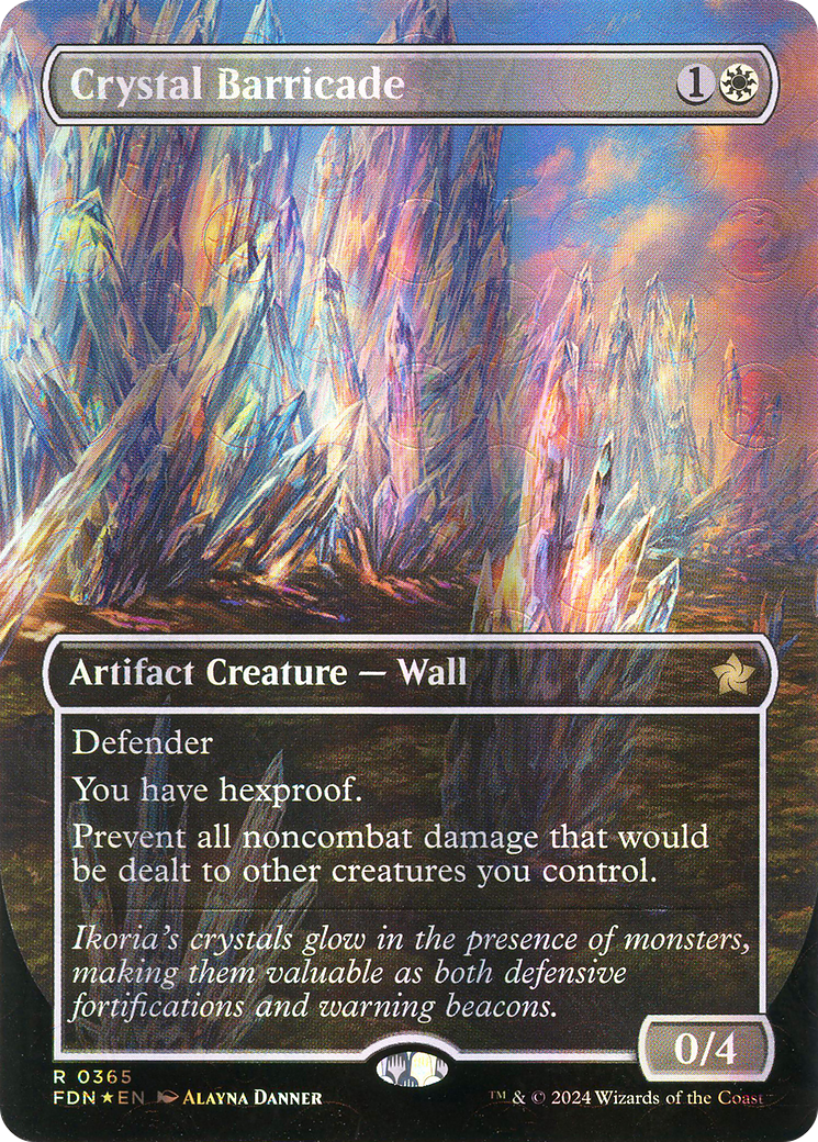 Crystal Barricade (Borderless) (Mana Foil) (365) [Foundations] foil - Deck Out Gaming