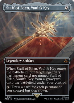 Staff of Eden, Vault's Key (Borderless) (123) [Assassin's Creed] foil - Deck Out Gaming