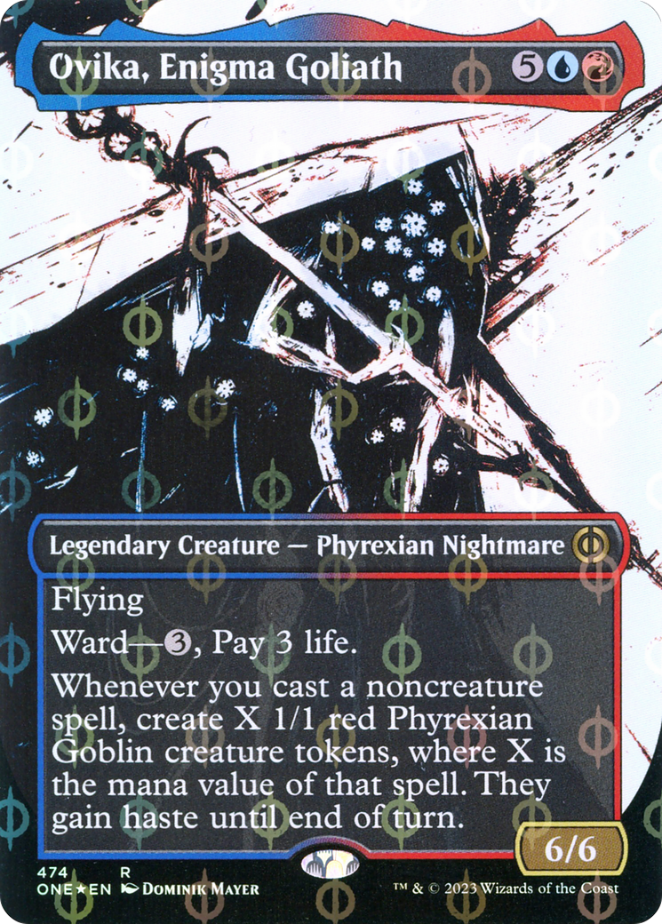 Ovika, Enigma Goliath (Showcase) (Step-and-Compleat Foil) (474) [Phyrexia: All Will Be One] foil - Deck Out Gaming