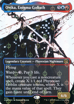 Ovika, Enigma Goliath (Showcase) (Step-and-Compleat Foil) (474) [Phyrexia: All Will Be One] foil - Deck Out Gaming