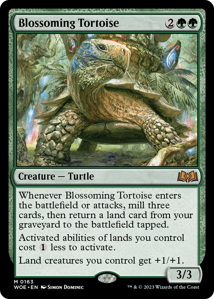 Blossoming Tortoise (163) [Wilds of Eldraine] foil - Deck Out Gaming