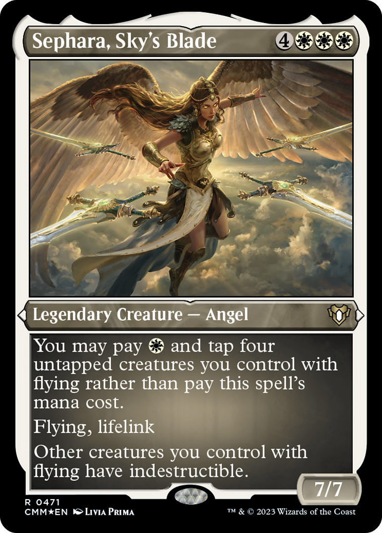 Sephara, Sky's Blade (471) [Commander Masters] etched - Deck Out Gaming