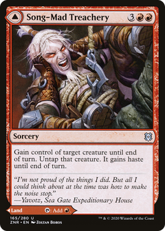 Song-Mad Treachery // Song-Mad Ruins (165) [Zendikar Rising] foil - Deck Out Gaming