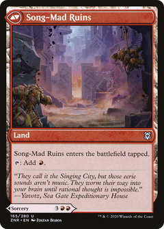 Song-Mad Treachery // Song-Mad Ruins (165) [Zendikar Rising] foil - Deck Out Gaming