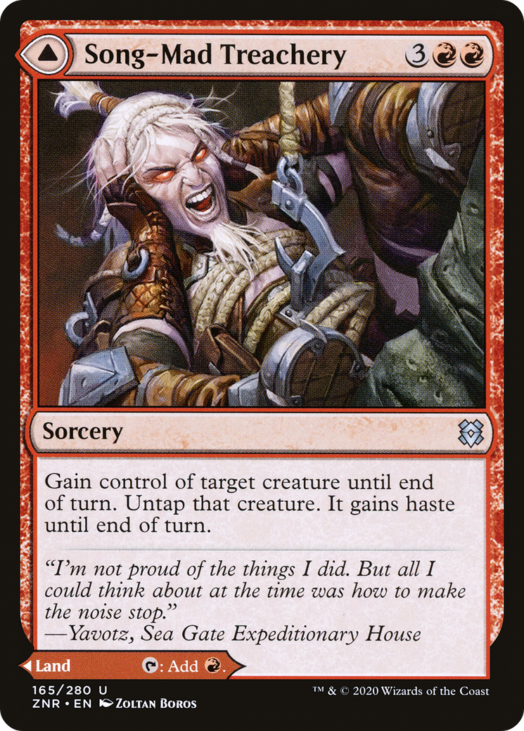 Song-Mad Treachery // Song-Mad Ruins (165) [Zendikar Rising] - Deck Out Gaming