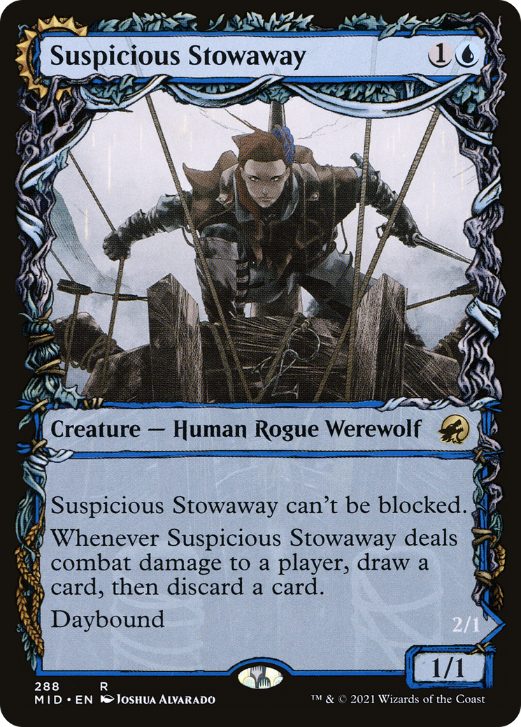 Suspicious Stowaway // Seafaring Werewolf (288) [Innistrad: Midnight Hunt] foil - Deck Out Gaming