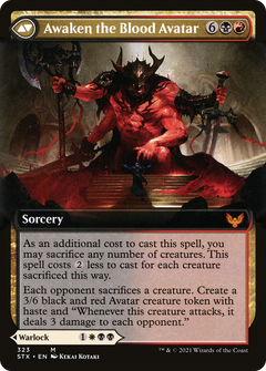 Extus, Oriq Overlord // Awaken the Blood Avatar (323) [Strixhaven: School of Mages] - Deck Out Gaming