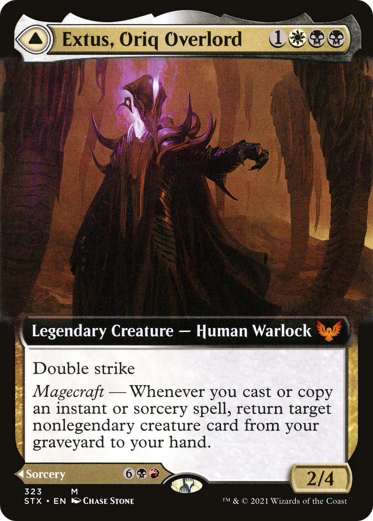 Extus, Oriq Overlord // Awaken the Blood Avatar (323) [Strixhaven: School of Mages] - Deck Out Gaming