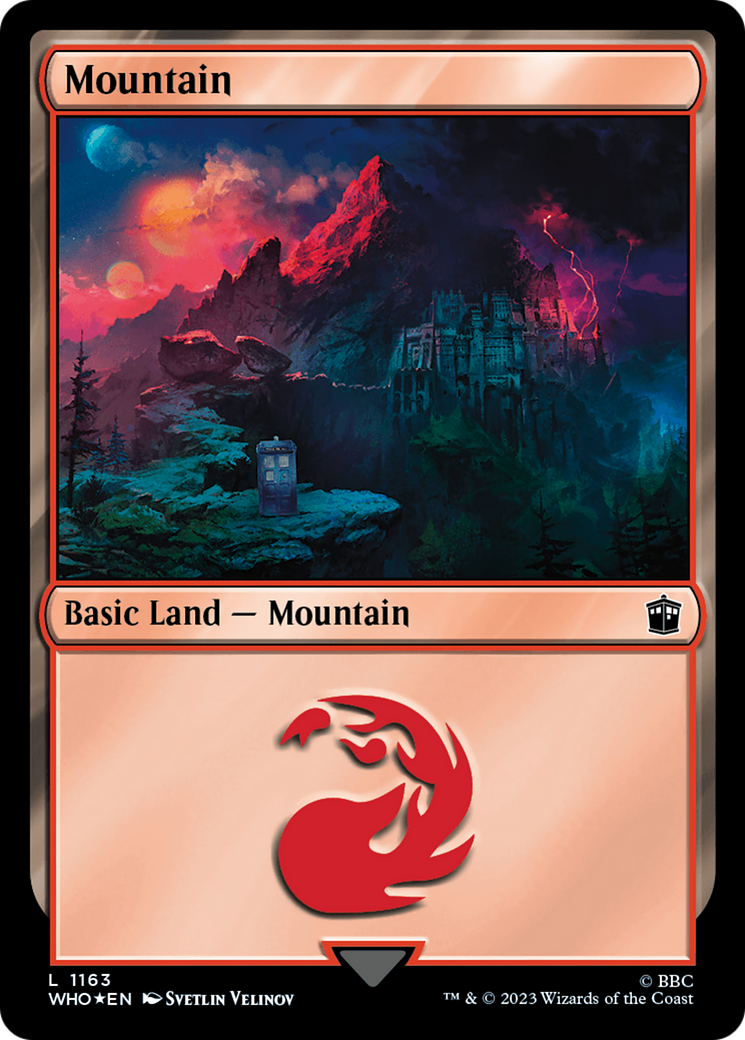 Mountain (1163) (Surge Foil) (1163) [Doctor Who] foil - Deck Out Gaming