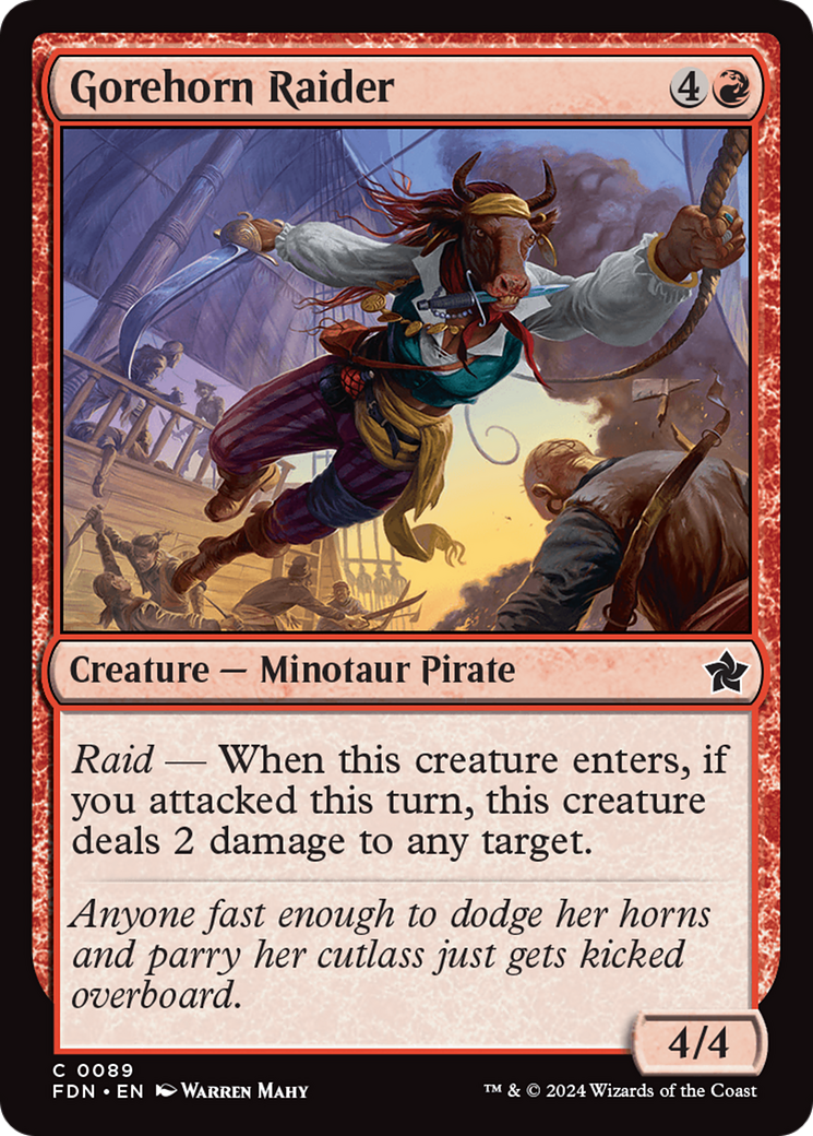 Gorehorn Raider (89) [Foundations] foil - Deck Out Gaming