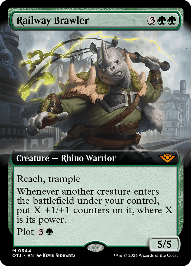 Railway Brawler (Extended Art) (344) [Outlaws of Thunder Junction] - Deck Out Gaming