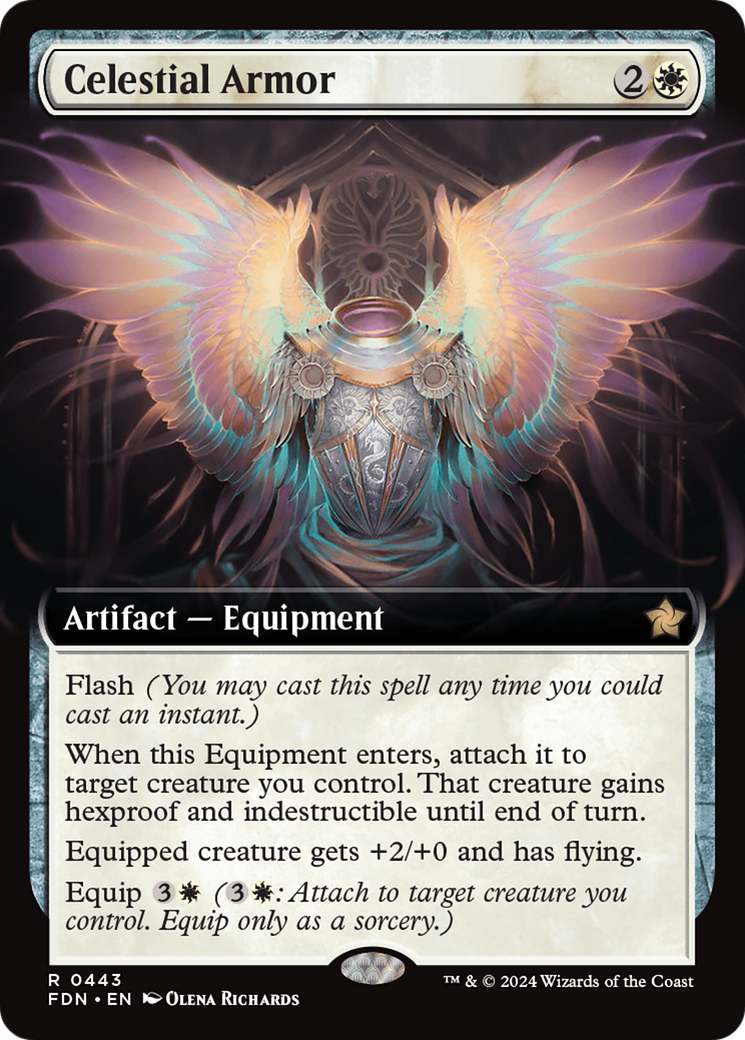 Celestial Armor (Extended Art) (443) [Foundations] foil - Deck Out Gaming