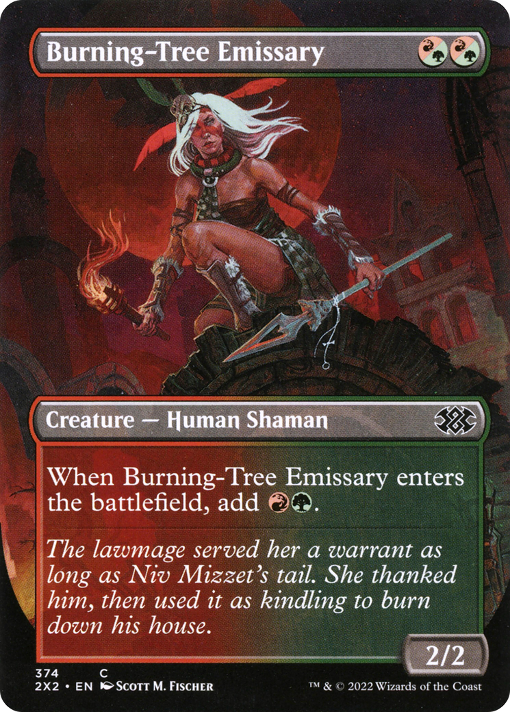 Burning-Tree Emissary (Borderless) (374) [Double Masters 2022] - Deck Out Gaming