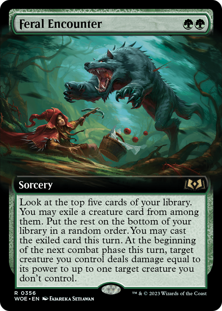 Feral Encounter (Extended Art) (356) [Wilds of Eldraine] - Deck Out Gaming