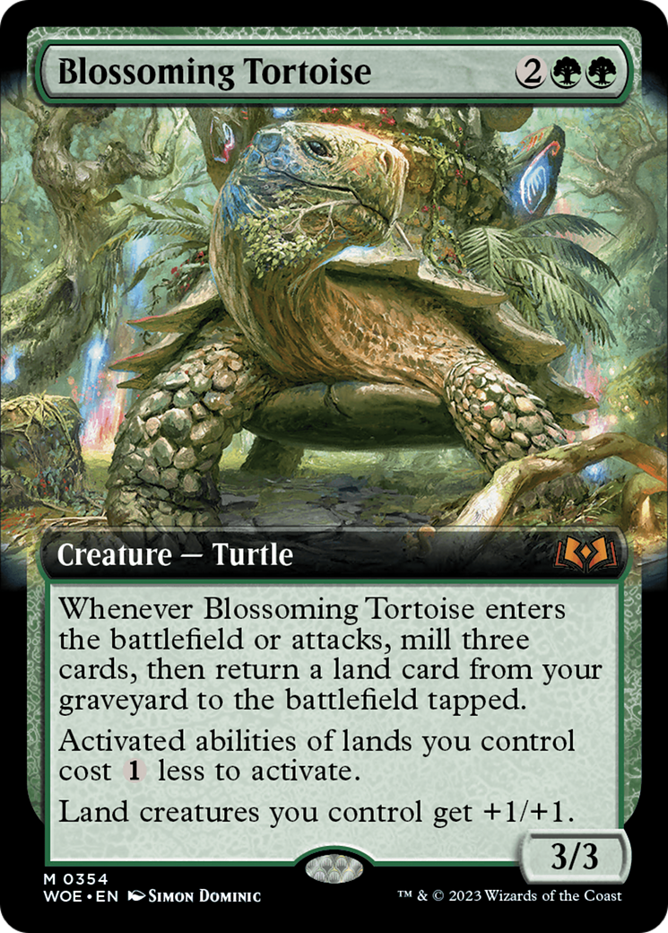 Blossoming Tortoise (Extended Art) (354) [Wilds of Eldraine] - Deck Out Gaming