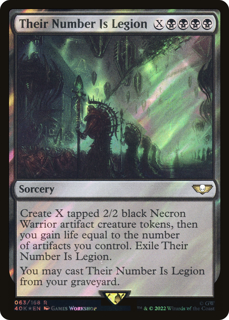 Their Number Is Legion (Surge Foil) (63) [Warhammer 40,000 Commander] foil - Deck Out Gaming