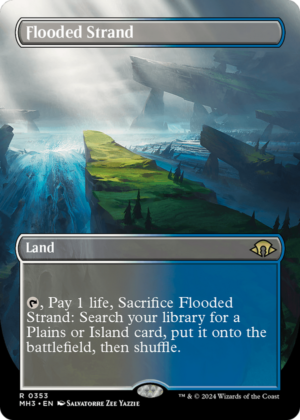 Flooded Strand (Borderless) (353) [Modern Horizons 3] foil - Deck Out Gaming