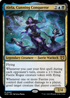 Alela, Cunning Conqueror (3) [Wilds of Eldraine Commander] foil - Deck Out Gaming