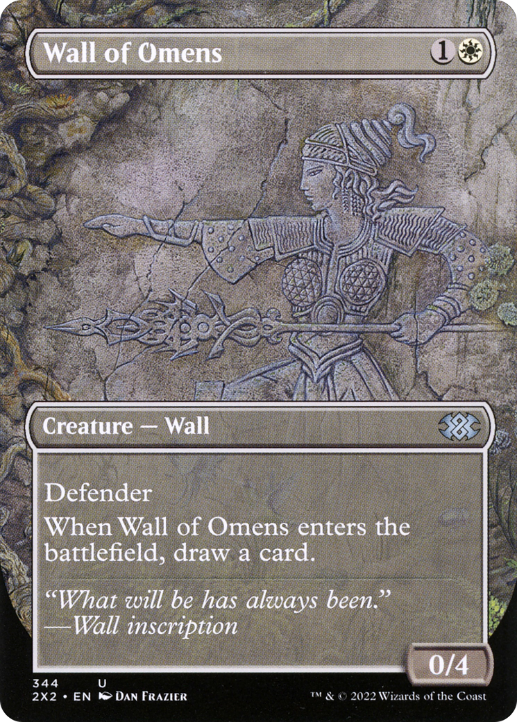 Wall of Omens (Borderless) (344) [Double Masters 2022] - Deck Out Gaming