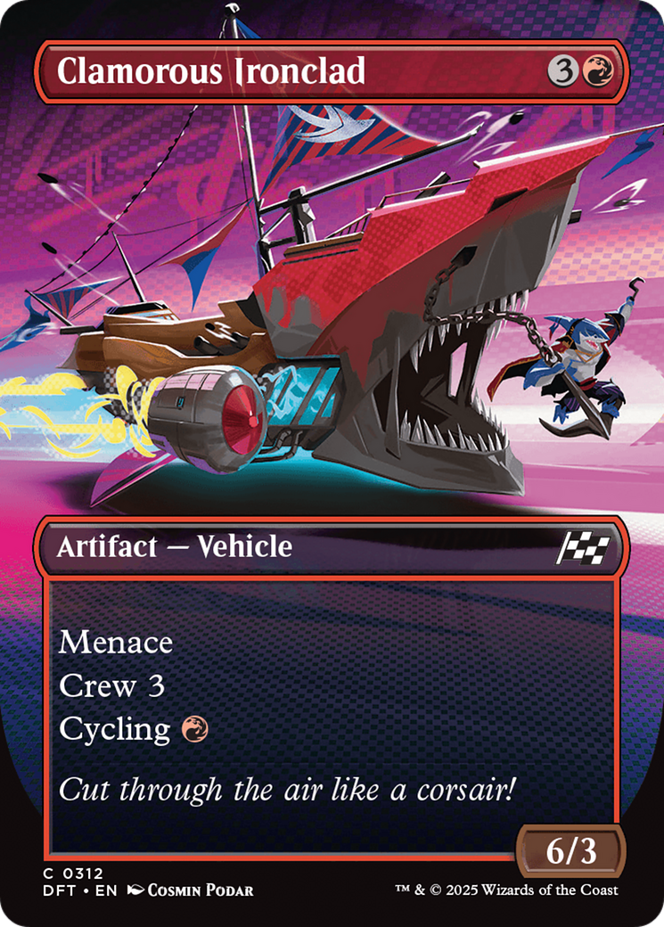 Clamorous Ironclad (Borderless) (312) [Aetherdrift] - Deck Out Gaming