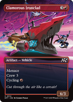 Clamorous Ironclad (Borderless) (312) [Aetherdrift] foil - Deck Out Gaming