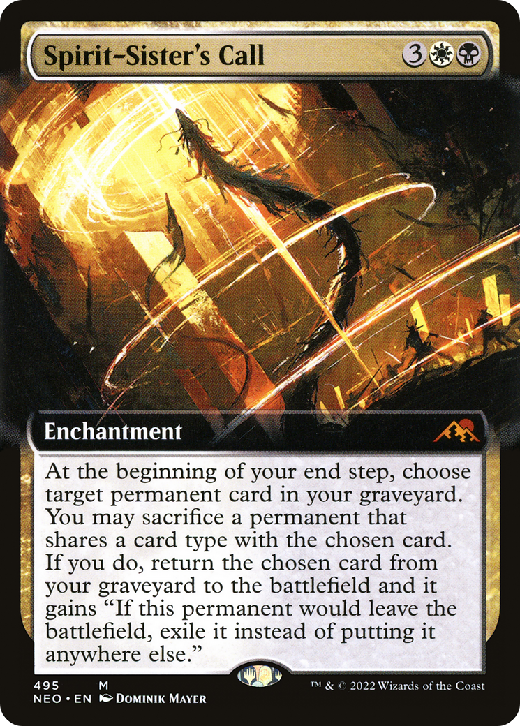 Spirit-Sister's Call (Extended Art) (495) [Kamigawa: Neon Dynasty] foil - Deck Out Gaming