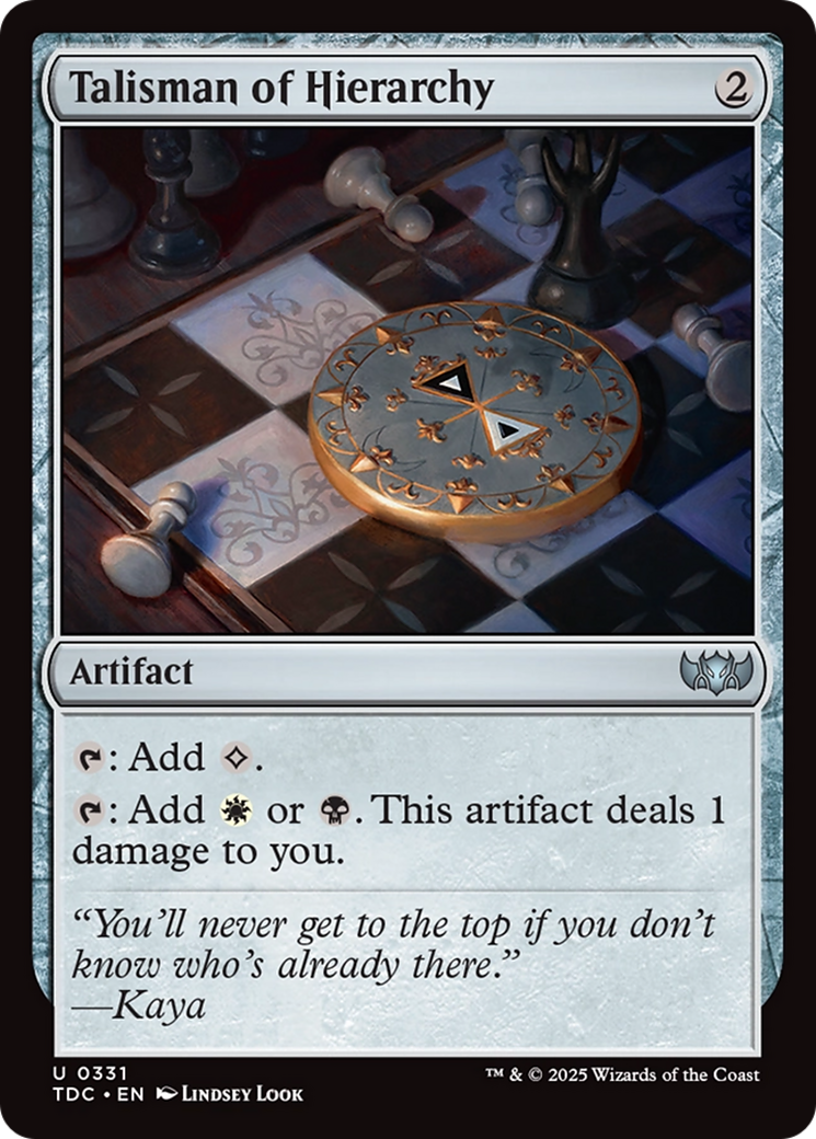 Talisman of Hierarchy (331) [Commander: Tarkir: Dragonstorm] - Deck Out Gaming