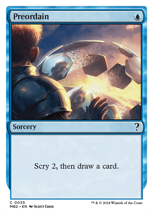Preordain (White Border) (35) [Mystery Booster 2] - Deck Out Gaming