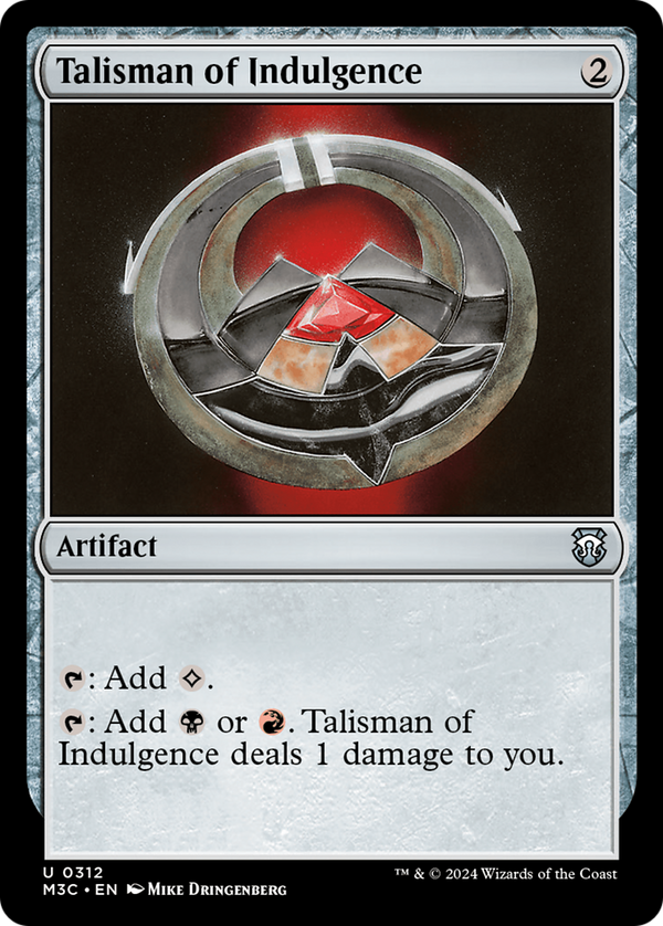 Talisman of Indulgence (312) [Modern Horizons 3 Commander] - Deck Out Gaming