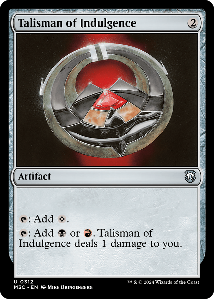 Talisman of Indulgence (312) [Modern Horizons 3 Commander] - Deck Out Gaming