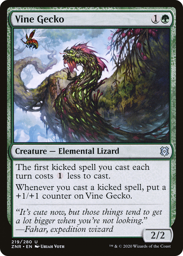 Vine Gecko (219) [Zendikar Rising] foil - Deck Out Gaming