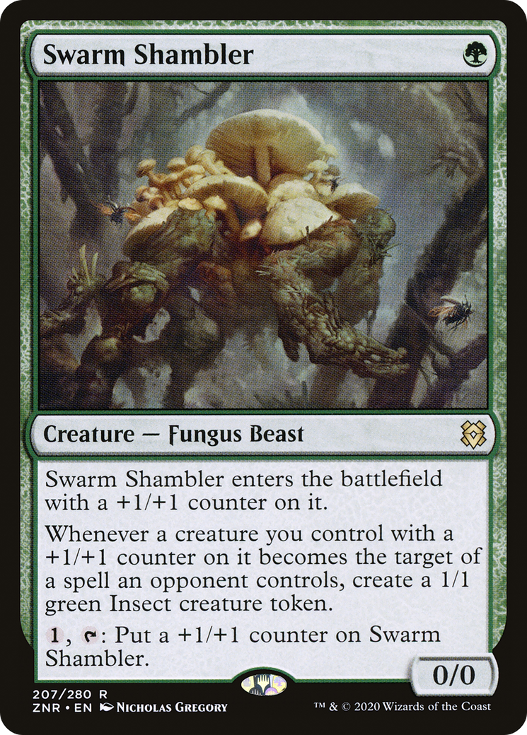 Swarm Shambler (207) [Zendikar Rising] foil - Deck Out Gaming