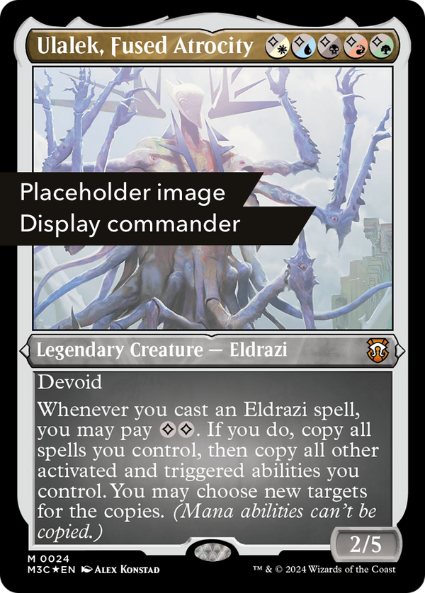 Ulalek, Fused Atrocity (Display Commander) (Ripple Foil) - Thick Stock (151) [Modern Horizons 3 Commander] foil - Deck Out Gaming