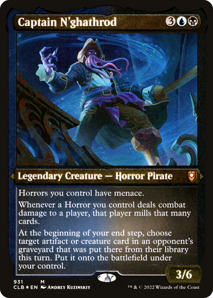 Captain N'ghathrod (931) [Commander Legends: Battle for Baldur's Gate] etched - Deck Out Gaming