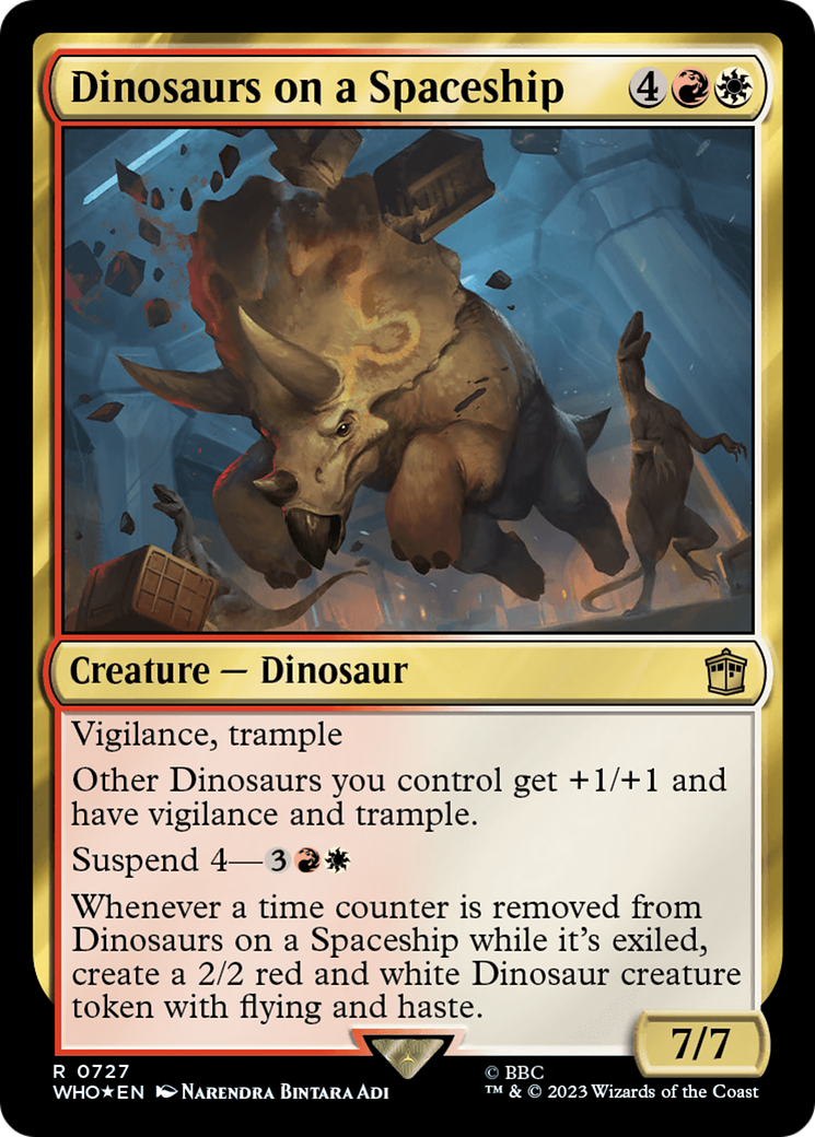 Dinosaurs on a Spaceship (Surge Foil) (727) [Doctor Who] foil - Deck Out Gaming
