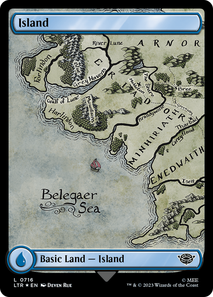 Island (0716) (Surge Foil) (716) [The Lord of the Rings: Tales of Middle-earth] foil - Deck Out Gaming