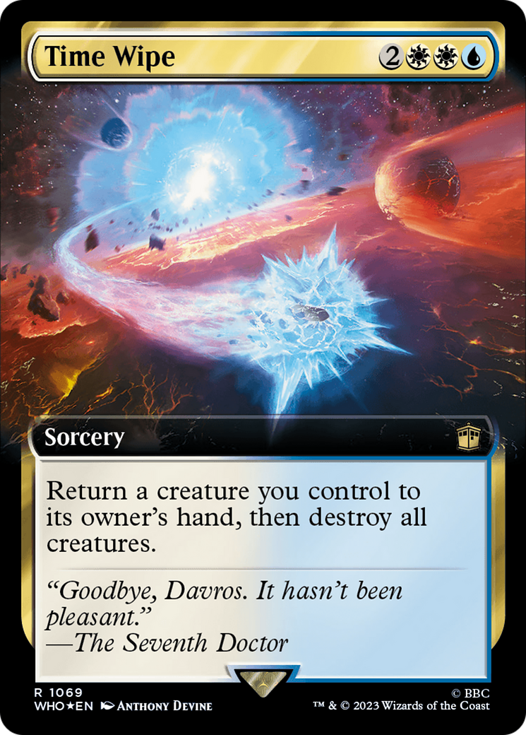 Time Wipe (Extended Art) (Surge Foil) (1069) [Doctor Who] foil - Deck Out Gaming