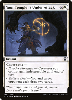 Your Temple Is Under Attack (52) [Commander Legends: Battle for Baldur's Gate] foil - Deck Out Gaming