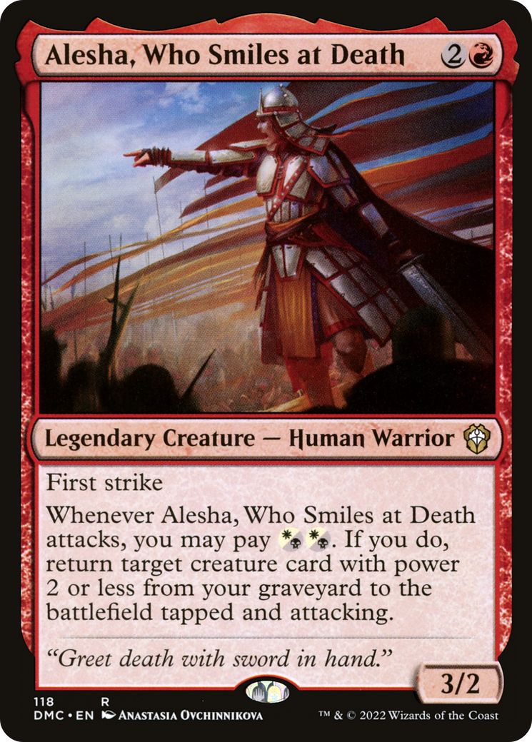 Alesha, Who Smiles at Death (118) [Commander: Dominaria United] - Deck Out Gaming