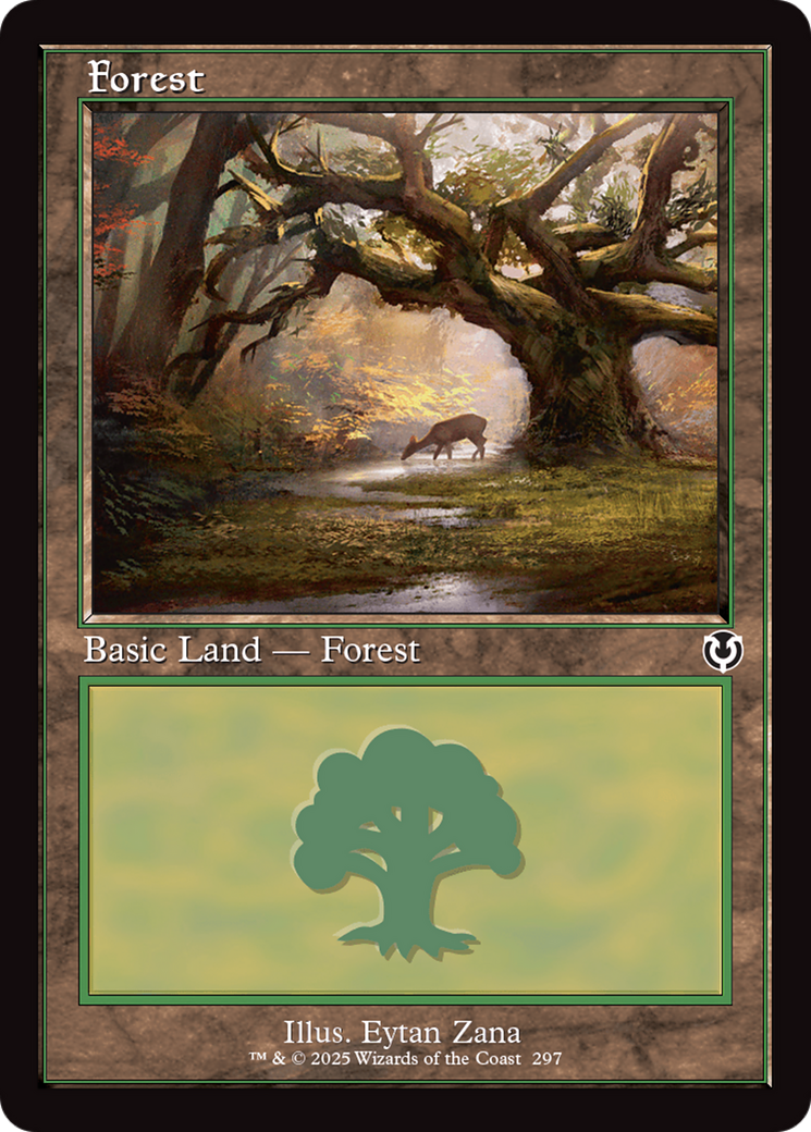 Forest (297) (Retro Frame) (297) [Innistrad Remastered] foil - Deck Out Gaming