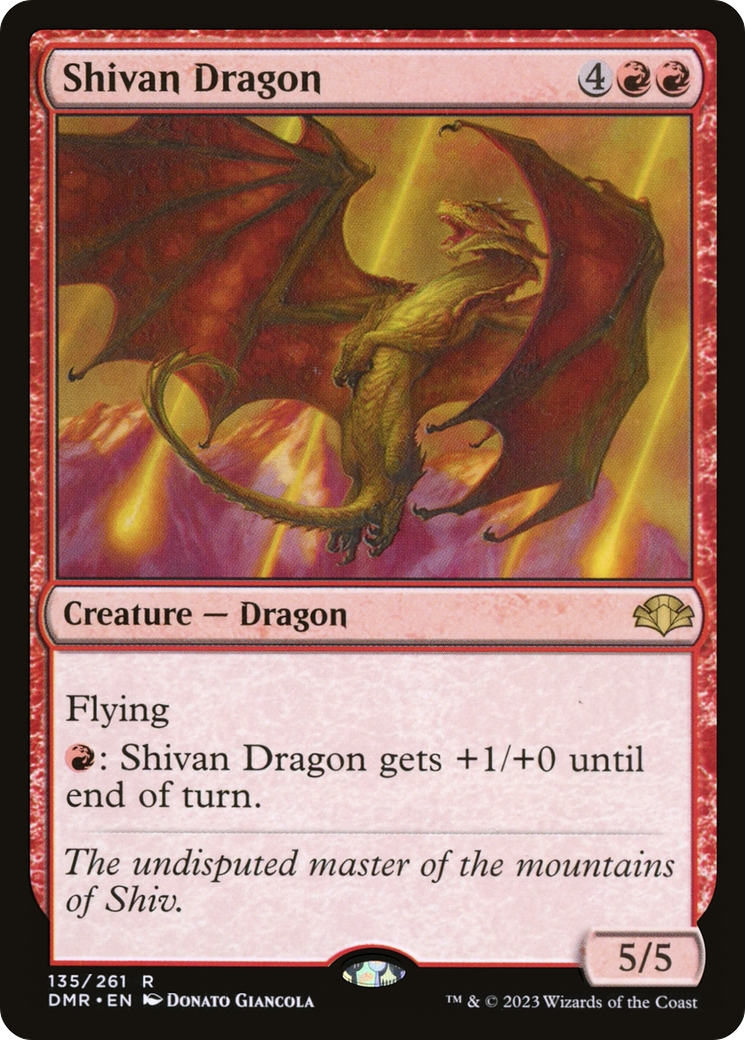Shivan Dragon (135) [Dominaria Remastered] foil - Deck Out Gaming