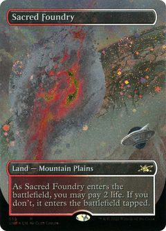 Sacred Foundry (Borderless) (Galaxy Foil) (536) [Unfinity] foil - Deck Out Gaming