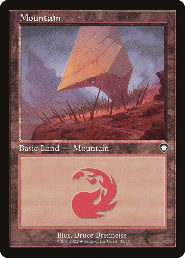 Mountain (35) (Retro Frame) (35) [Commander: The Brothers' War] - Deck Out Gaming