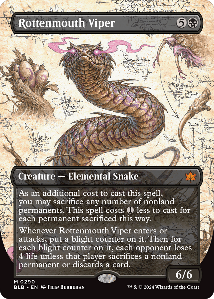 Rottenmouth Viper (Borderless) (290) [Bloomburrow] - Deck Out Gaming