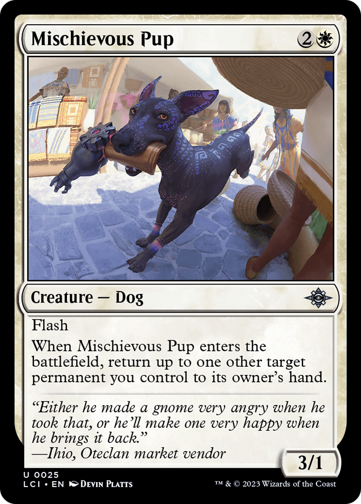 Mischievous Pup (25) [The Lost Caverns of Ixalan] foil - Deck Out Gaming