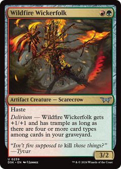 Wildfire Wickerfolk (239) [Duskmourn: House of Horror] - Deck Out Gaming