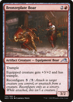 Bronzeplate Boar (135) [Kamigawa: Neon Dynasty] - Deck Out Gaming