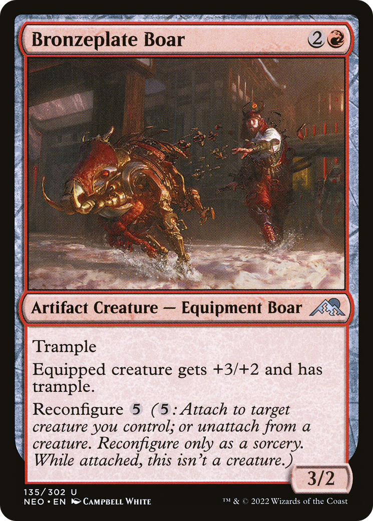 Bronzeplate Boar (135) [Kamigawa: Neon Dynasty] - Deck Out Gaming